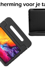 Nomfy iPad Pro 12,9 inch 2022 Hoes Kinder Hoesje Kids Case Cover Kids Proof Met 2x Screenprotector - iPad Pro 12,9 inch 2022 Kinder Hoes - Zwart