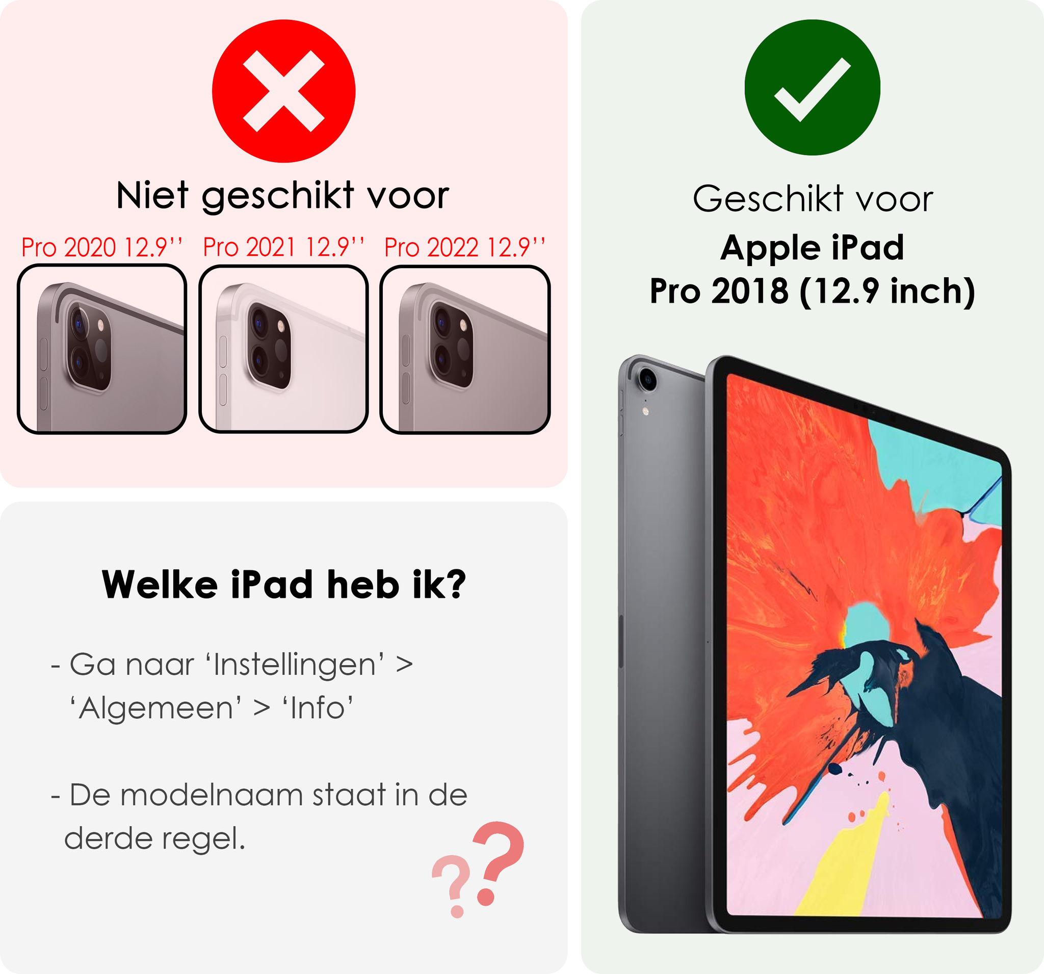 NoXx iPad Pro 12,9 inch 2018 Hoes Kinder Hoesje Kids Case Cover Kids Proof - iPad Pro 12,9 inch 2018 Kinder Hoes - Zwart