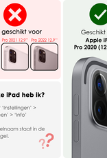 NoXx iPad Pro 12,9 inch 2020 Hoes Kinder Hoesje Kids Case Cover Kids Proof Met 2x Screenprotector - iPad Pro 12,9 inch 2020 Kinder Hoes - Zwart