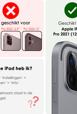 NoXx iPad Pro 12,9 inch 2021 Hoes Kinder Hoesje Kids Case Cover Kids Proof Met 2x Screenprotector - iPad Pro 12,9 inch 2021 Kinder Hoes - Licht Blauw