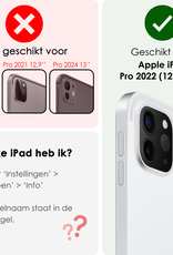 NoXx iPad Pro 12,9 inch 2022 Hoes Kinder Hoesje Kids Case Cover Kids Proof Met Screenprotector - iPad Pro 12,9 inch 2022 Kinder Hoes - Paars