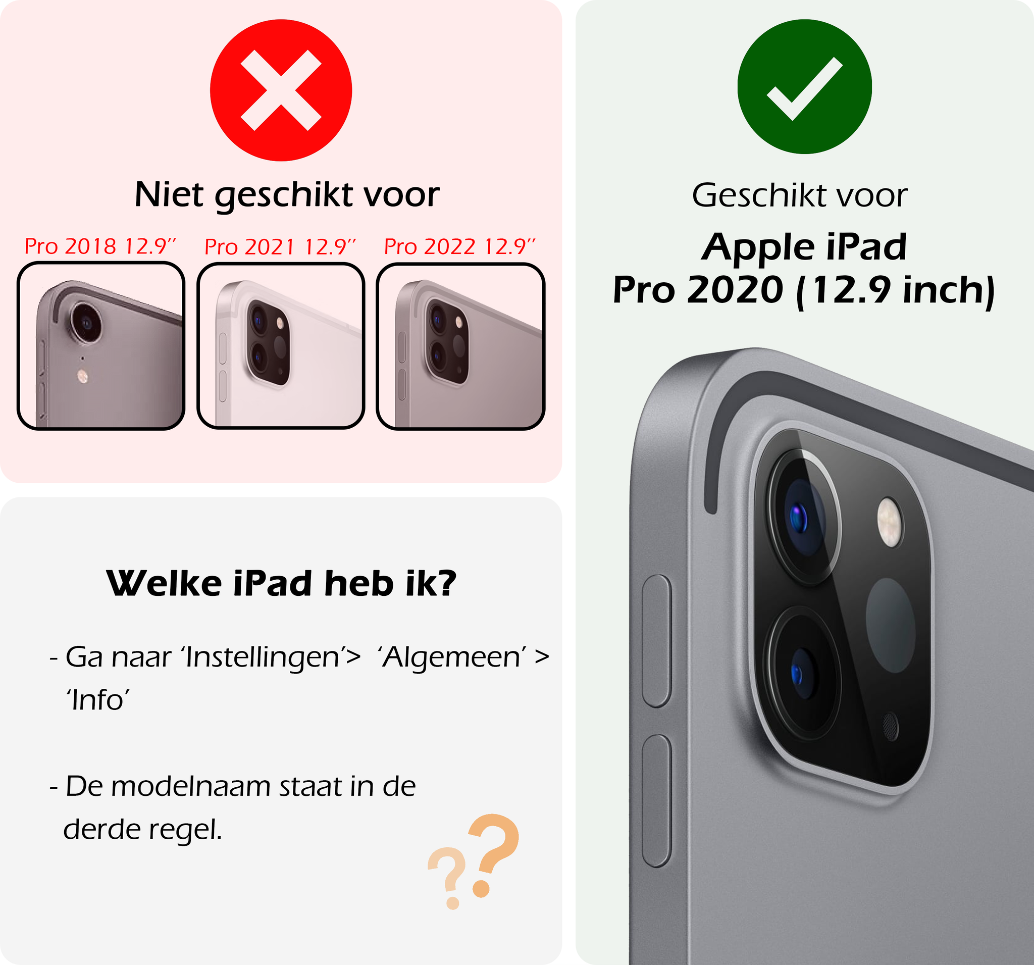 Nomfy iPad Pro 12,9 inch 2020 Hoes Kinder Hoesje Kids Case Cover Kids Proof Met 2x Screenprotector - iPad Pro 12,9 inch 2020 Kinder Hoes - Rood