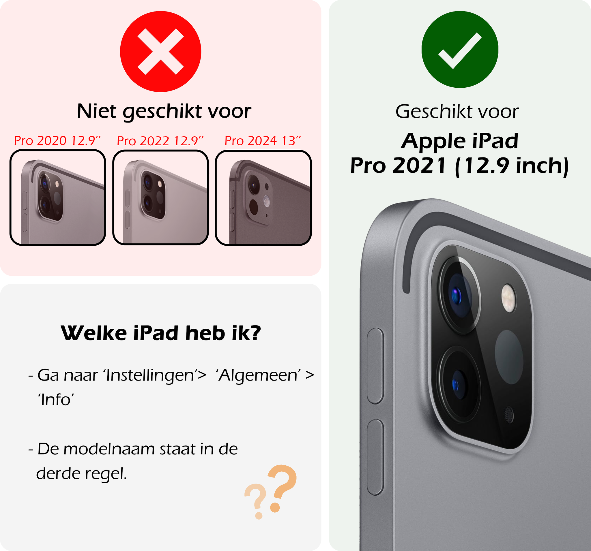 Nomfy iPad Pro 12,9 inch 2021 Hoes Kinder Hoesje Kids Case Cover Kids Proof Met Screenprotector - iPad Pro 12,9 inch 2021 Kinder Hoes - Rood