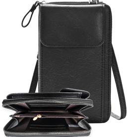 NoXx NoXx Telefoontasje Patroon met Flap - Zwart