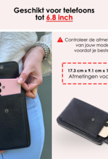 NoXx Schoudertas Dames Telefoontasje - Crossbodytassen Voor Telefoon Kunstlederen Telefoontasjes - Zwart