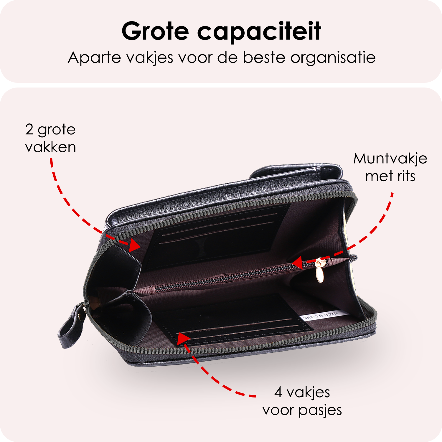 NoXx Schoudertas Dames Telefoontasje - Crossbodytassen Voor Telefoon Kunstlederen Telefoontasjes - Zwart