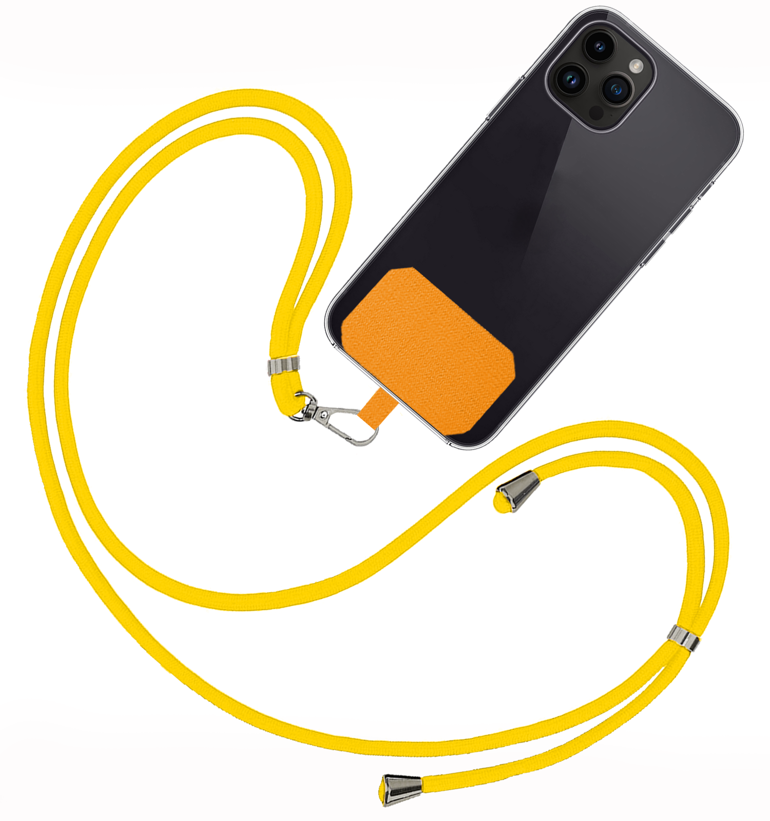 BASEY. Telefoonkoorden Universeel Telefoonkoord Verstelbaar Telefoon Koord - Universeel Telefoonkoord 150 cm - Geel