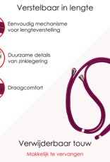 NoXx Telefoon Koord Universeel Telefoonkoord Verstelbaar - Telefoonkoorden Universeel Verstelbaar - Donkerrood