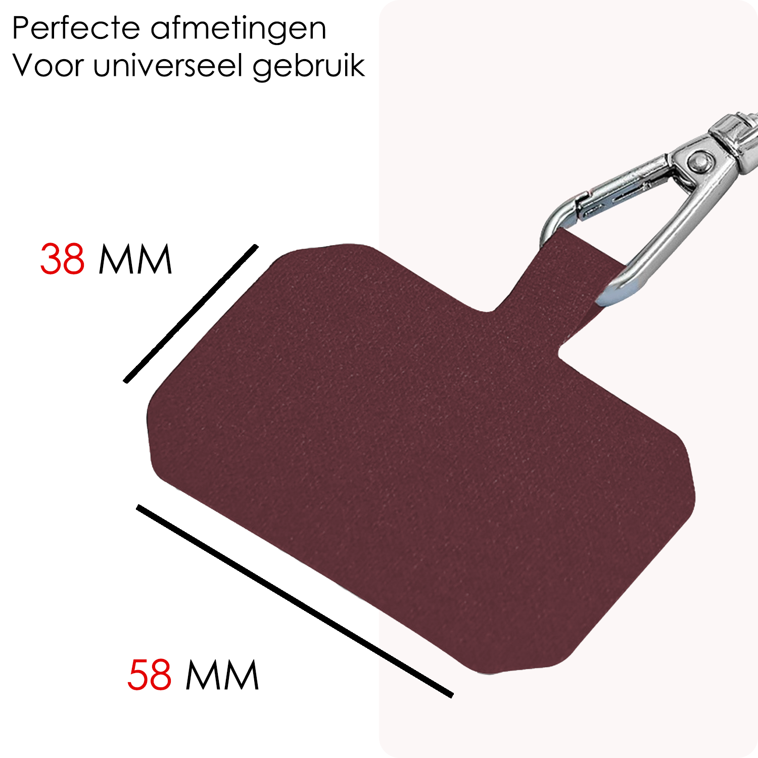 NoXx Telefoon Koord Universeel Telefoonkoord Verstelbaar - Telefoonkoorden Universeel Verstelbaar - Donkerrood