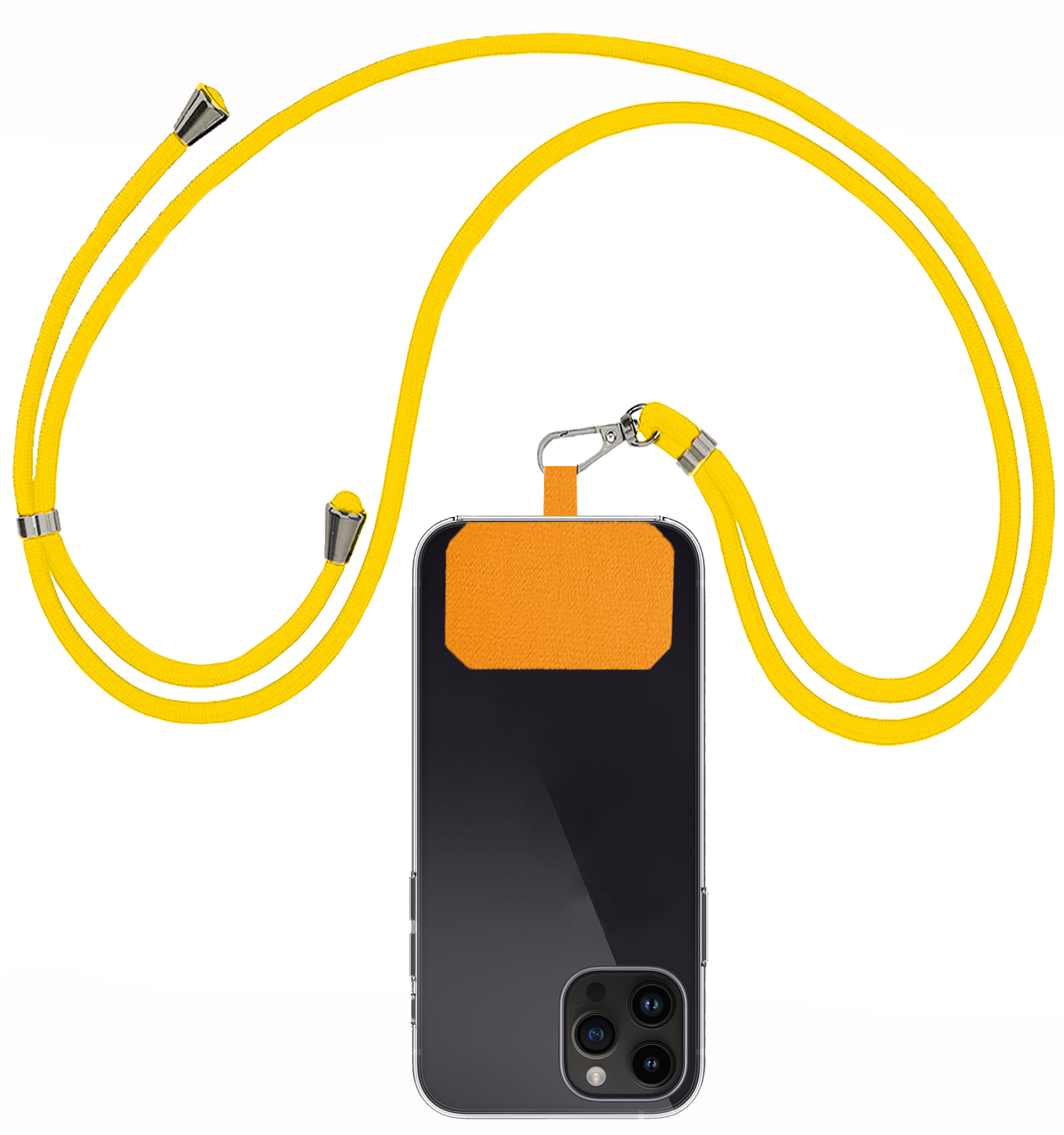 NoXx Telefoon Koord Universeel Telefoonkoord Verstelbaar - Telefoonkoorden Universeel Verstelbaar - Geel