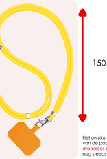 NoXx Telefoon Koord Universeel Telefoonkoord Verstelbaar - Telefoonkoorden Universeel Verstelbaar - Geel