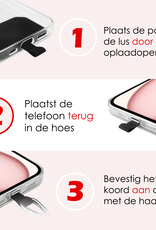 NoXx Telefoon Koord Universeel Telefoonkoord Verstelbaar - Telefoonkoorden Universeel Verstelbaar - Lichtgrijs