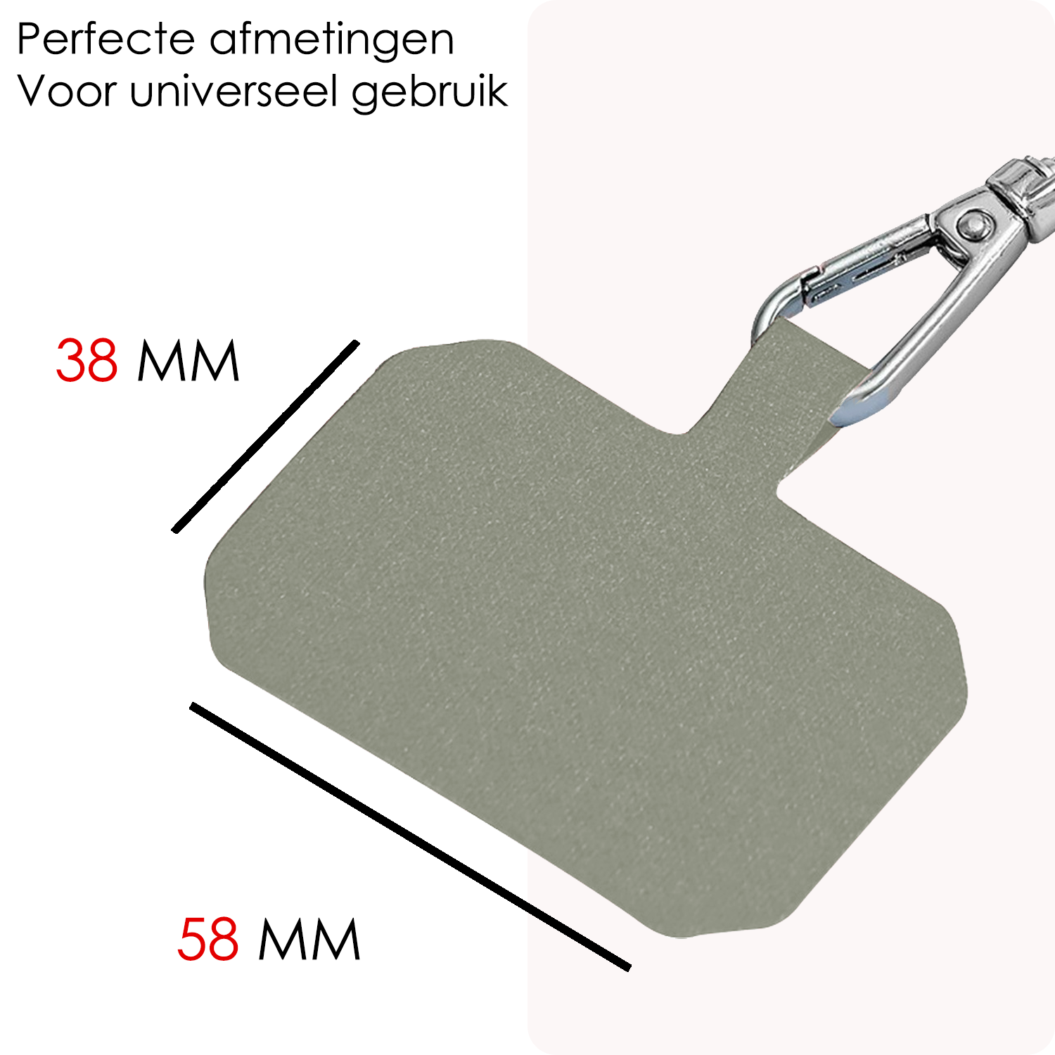 NoXx Telefoon Koord Universeel Telefoonkoord Verstelbaar - Telefoonkoorden Universeel Verstelbaar - Lichtgrijs