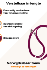 Nomfy Universeel Telefoonkoord Telefoonkoorden Verstelbaar - Universeel Telefoon Koord Polyester Telefoonkoord - Donkerrood