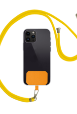 Nomfy Universeel Telefoonkoord Telefoonkoorden Verstelbaar - Universeel Telefoon Koord Polyester Telefoonkoord - Geel