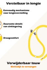 Nomfy Universeel Telefoonkoord Telefoonkoorden Verstelbaar - Universeel Telefoon Koord Polyester Telefoonkoord - Geel