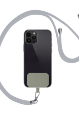 Nomfy Universeel Telefoonkoord Telefoonkoorden Verstelbaar - Universeel Telefoon Koord Polyester Telefoonkoord - Lichtgrijs