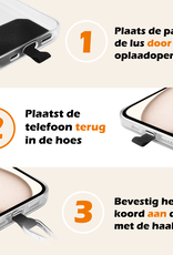 Nomfy Universeel Telefoonkoord Telefoonkoorden Verstelbaar - Universeel Telefoon Koord Polyester Telefoonkoord - Lichtgrijs