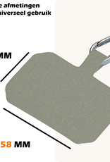 Nomfy Universeel Telefoonkoord Telefoonkoorden Verstelbaar - Universeel Telefoon Koord Polyester Telefoonkoord - Lichtgrijs