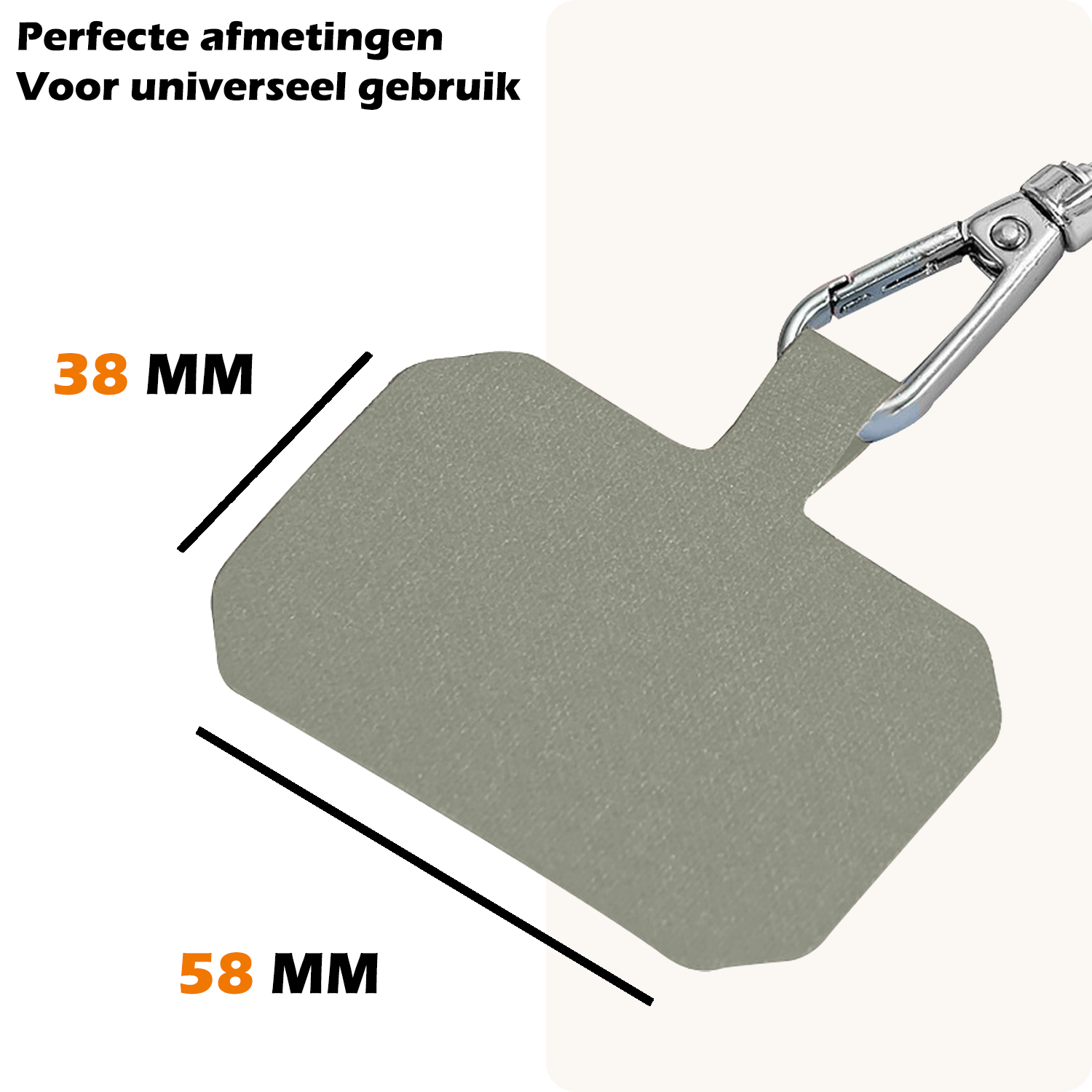 Nomfy Universeel Telefoonkoord Telefoonkoorden Verstelbaar - Universeel Telefoon Koord Polyester Telefoonkoord - Lichtgrijs