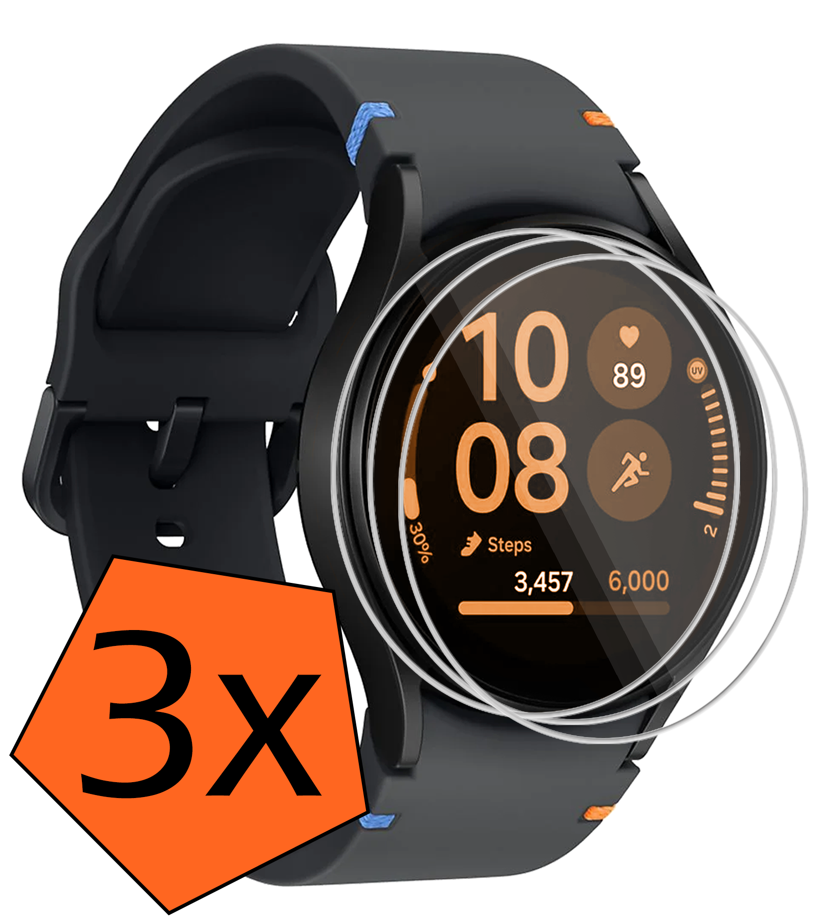 Nomfy Screenprotector Geschikt voor Samsung Watch FE 40 mm Screenprotector Glas Gehard Screen Cover - Screen Protector Geschikt voor Samsung Galaxy Watch FE (40 mm) Screenprotector Tempered Glass - 3 PACK