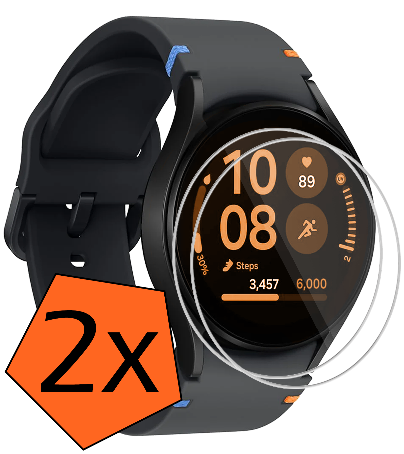 Nomfy Screenprotector Geschikt voor Samsung Watch FE 40 mm Screenprotector Glas Gehard Screen Cover - Screen Protector Geschikt voor Samsung Galaxy Watch FE (40 mm) Screenprotector Tempered Glass - 2 PACK