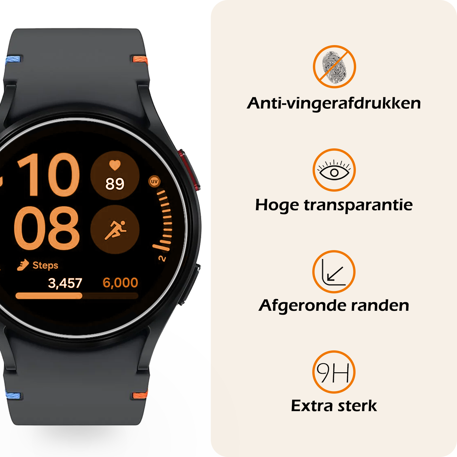 Nomfy Screenprotector Geschikt voor Samsung Watch FE 40 mm Screenprotector Glas Gehard Screen Cover - Screen Protector Geschikt voor Samsung Galaxy Watch FE (40 mm) Screenprotector Tempered Glass