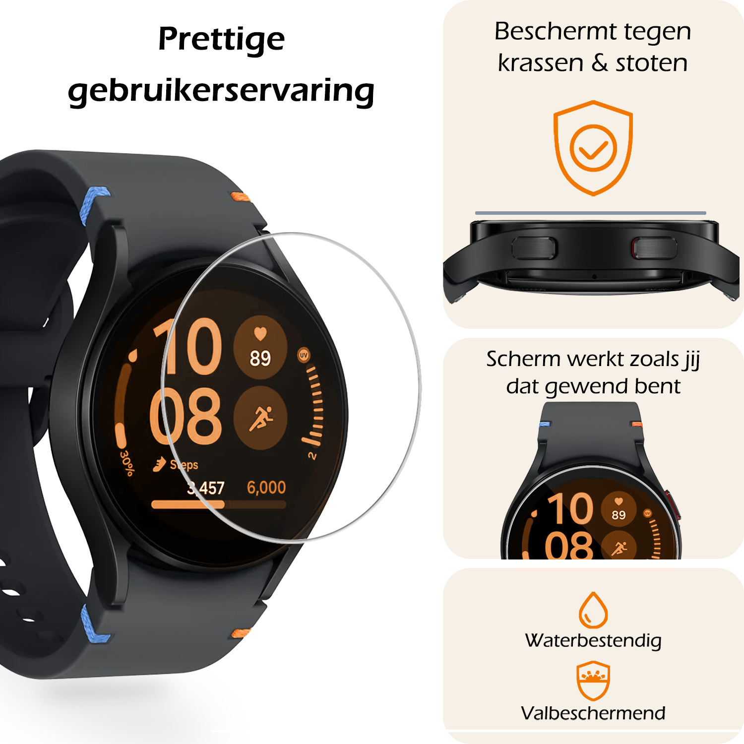 Nomfy Screenprotector Geschikt voor Samsung Watch FE 40 mm Screenprotector Glas Gehard Screen Cover - Screen Protector Geschikt voor Samsung Galaxy Watch FE (40 mm) Screenprotector Tempered Glass