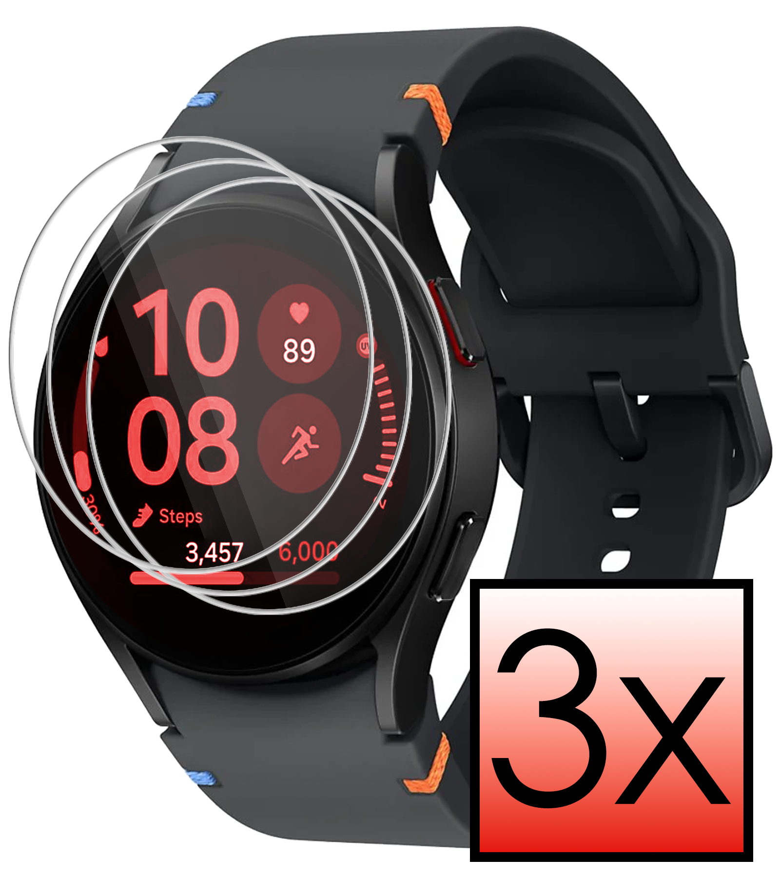 NoXx Screenprotector Geschikt voor Samsung Watch FE 40 mm Screenprotector Glas Gehard Screen Cover - Screen Protector Geschikt voor Samsung Galaxy Watch FE (40 mm) Screenprotector Tempered Glass - 3 PACK