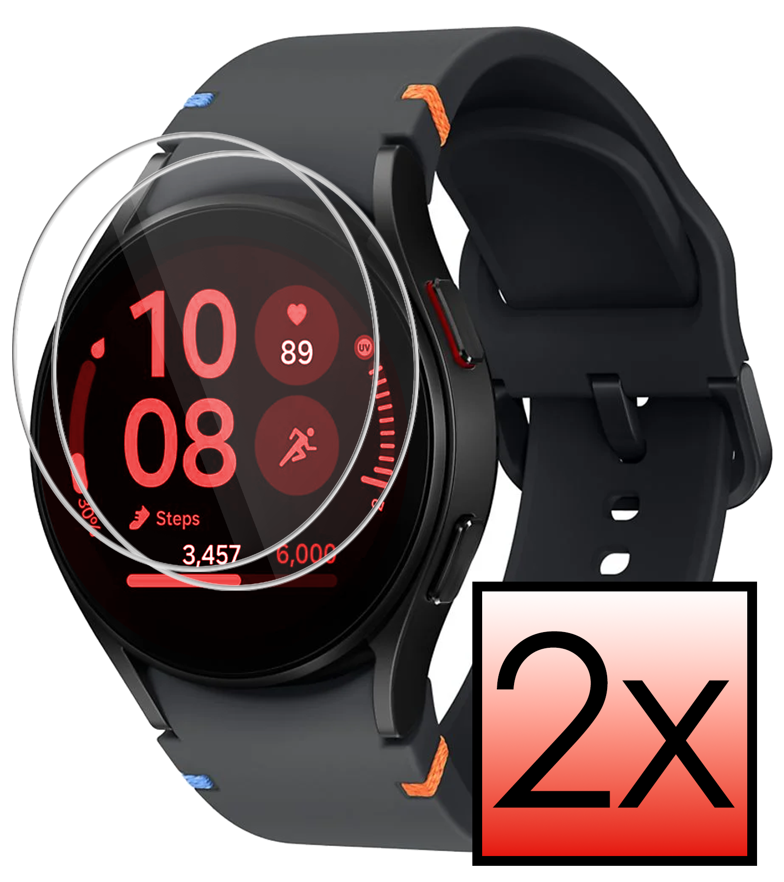 NoXx Screenprotector Geschikt voor Samsung Watch FE 40 mm Screenprotector Glas Gehard Screen Cover - Screen Protector Geschikt voor Samsung Galaxy Watch FE (40 mm) Screenprotector Tempered Glass - 2 PACK