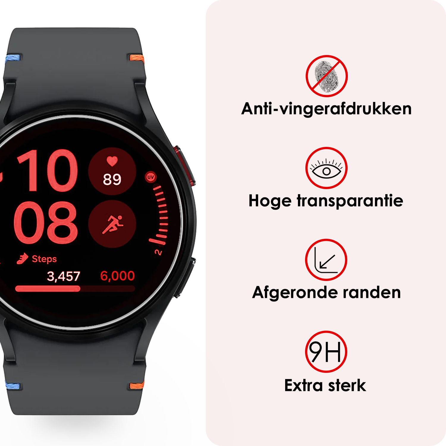 NoXx Screenprotector Geschikt voor Samsung Watch FE 40 mm Screenprotector Glas Gehard Screen Cover - Screen Protector Geschikt voor Samsung Galaxy Watch FE (40 mm) Screenprotector Tempered Glass - 2 PACK