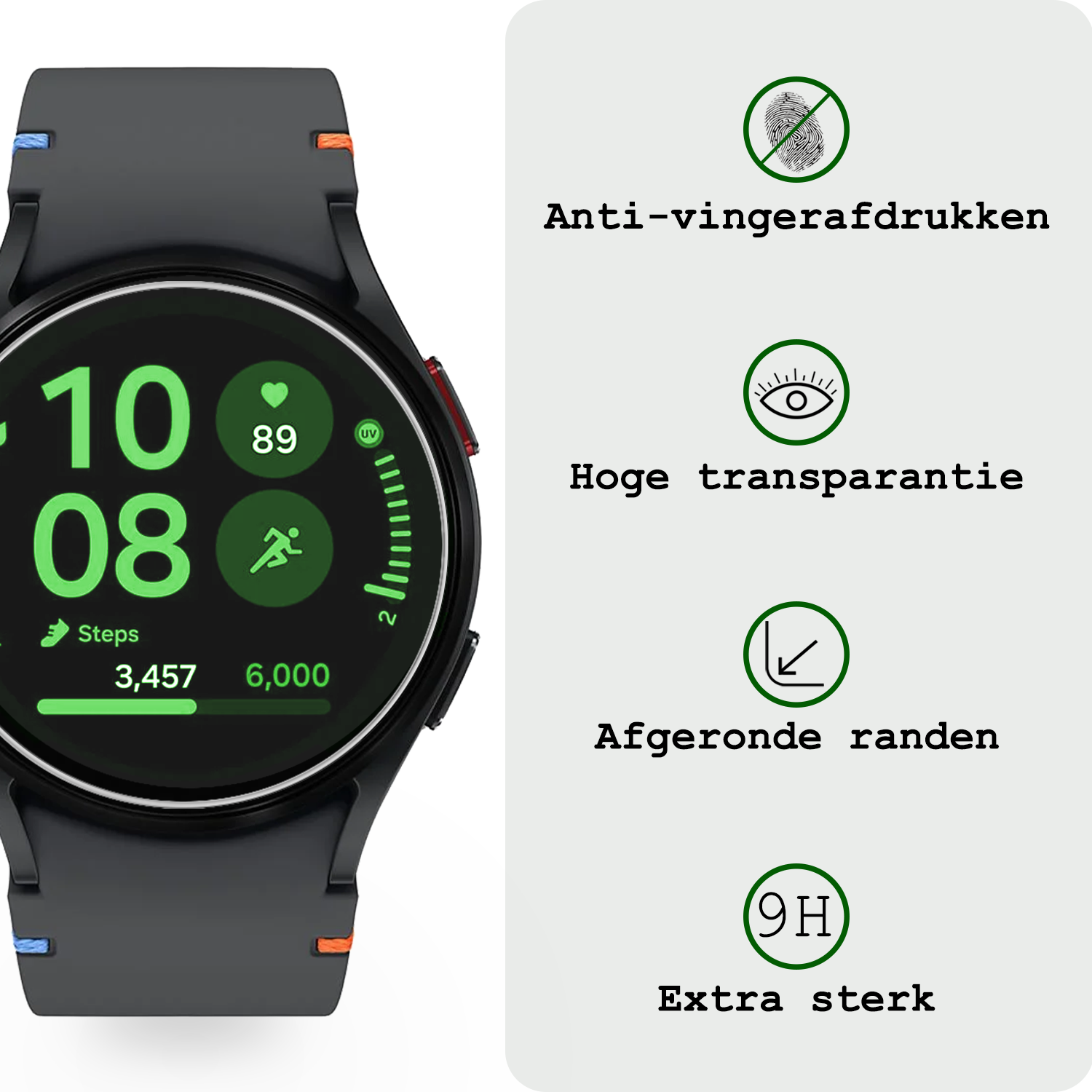 BASEY. Screenprotector Geschikt voor Samsung Watch FE 40 mm Screenprotector Glas Gehard Screen Cover - Screen Protector Geschikt voor Samsung Galaxy Watch FE (40 mm) Screenprotector Tempered Glass - 3 PACK