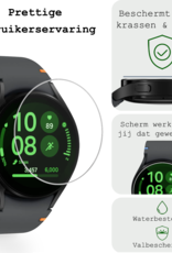 BASEY. Screenprotector Geschikt voor Samsung Watch FE 40 mm Screenprotector Glas Gehard Screen Cover - Screen Protector Geschikt voor Samsung Galaxy Watch FE (40 mm) Screenprotector Tempered Glass - 3 PACK