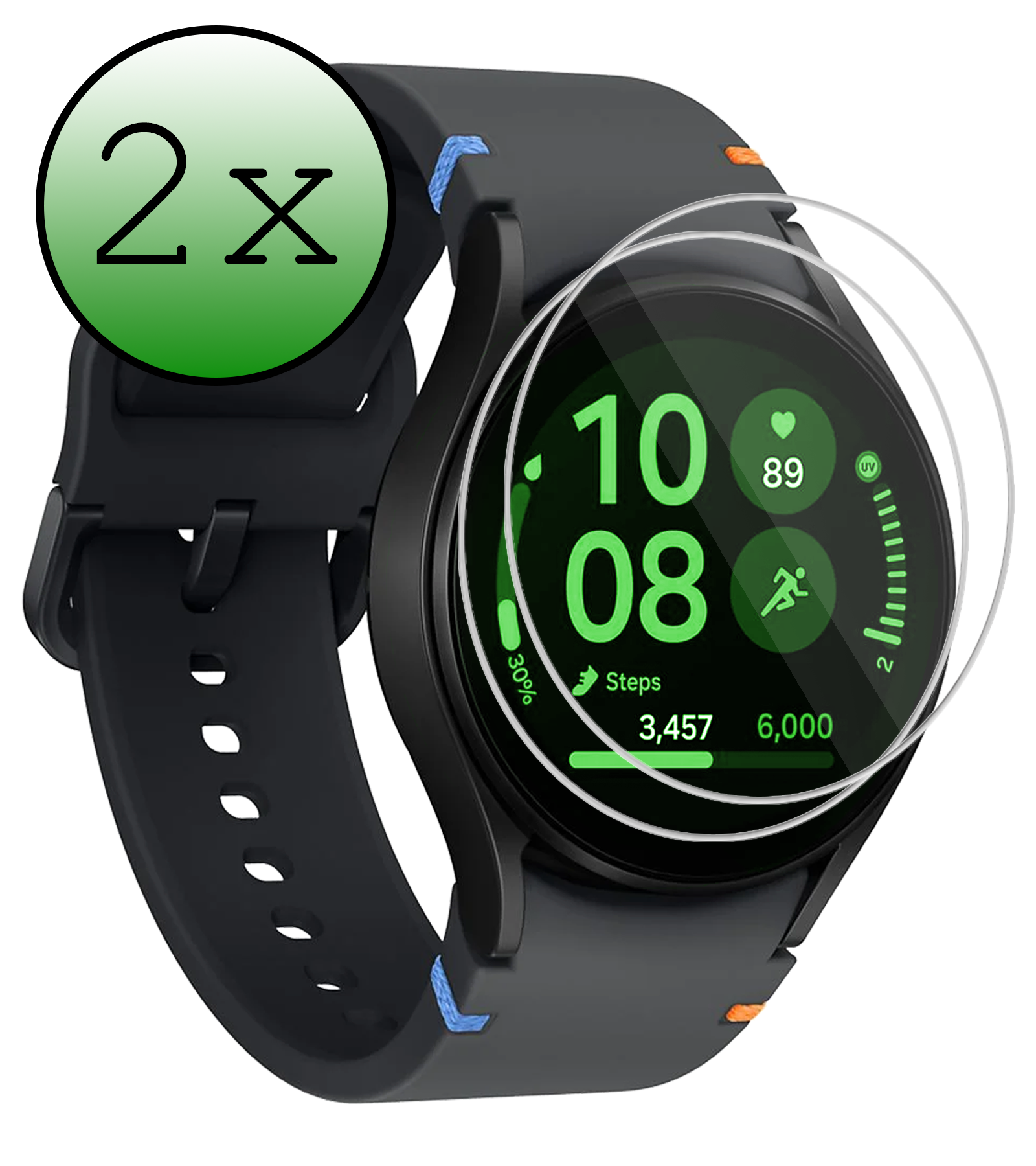 BASEY. Screenprotector Geschikt voor Samsung Watch FE 40 mm Screenprotector Glas Gehard Screen Cover - Screen Protector Geschikt voor Samsung Galaxy Watch FE (40 mm) Screenprotector Tempered Glass - 2 PACK