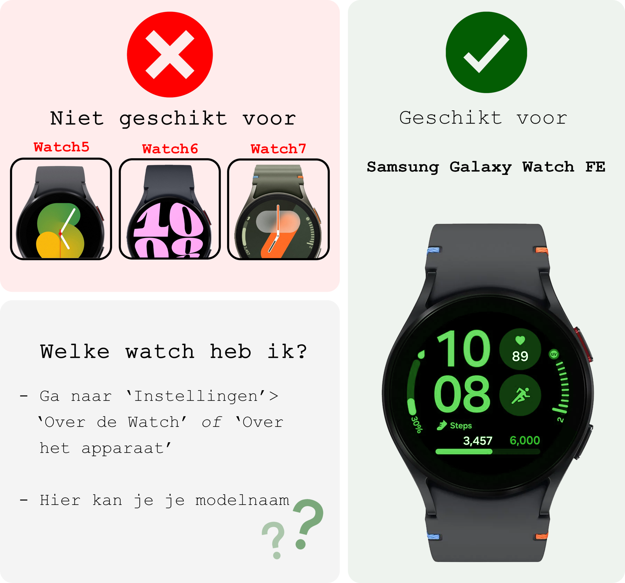 BASEY. Screenprotector Geschikt voor Samsung Watch FE 40 mm Screenprotector Glas Gehard Screen Cover - Screen Protector Geschikt voor Samsung Galaxy Watch FE (40 mm) Screenprotector Tempered Glass - 3 PACK