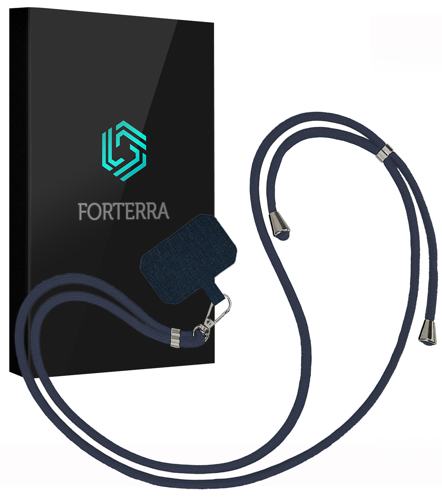 Forterra Telefoonkoord Universeel Telefoonkoorden Verstelbaar Telefoon Koord Telefoonketting - Universeel Telefoonkoord - 150 cm - Donkerblauw