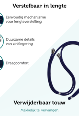 Forterra Telefoonkoord Universeel Telefoonkoorden Verstelbaar Telefoon Koord Telefoonketting - Universeel Telefoonkoord - 150 cm - Donkerblauw