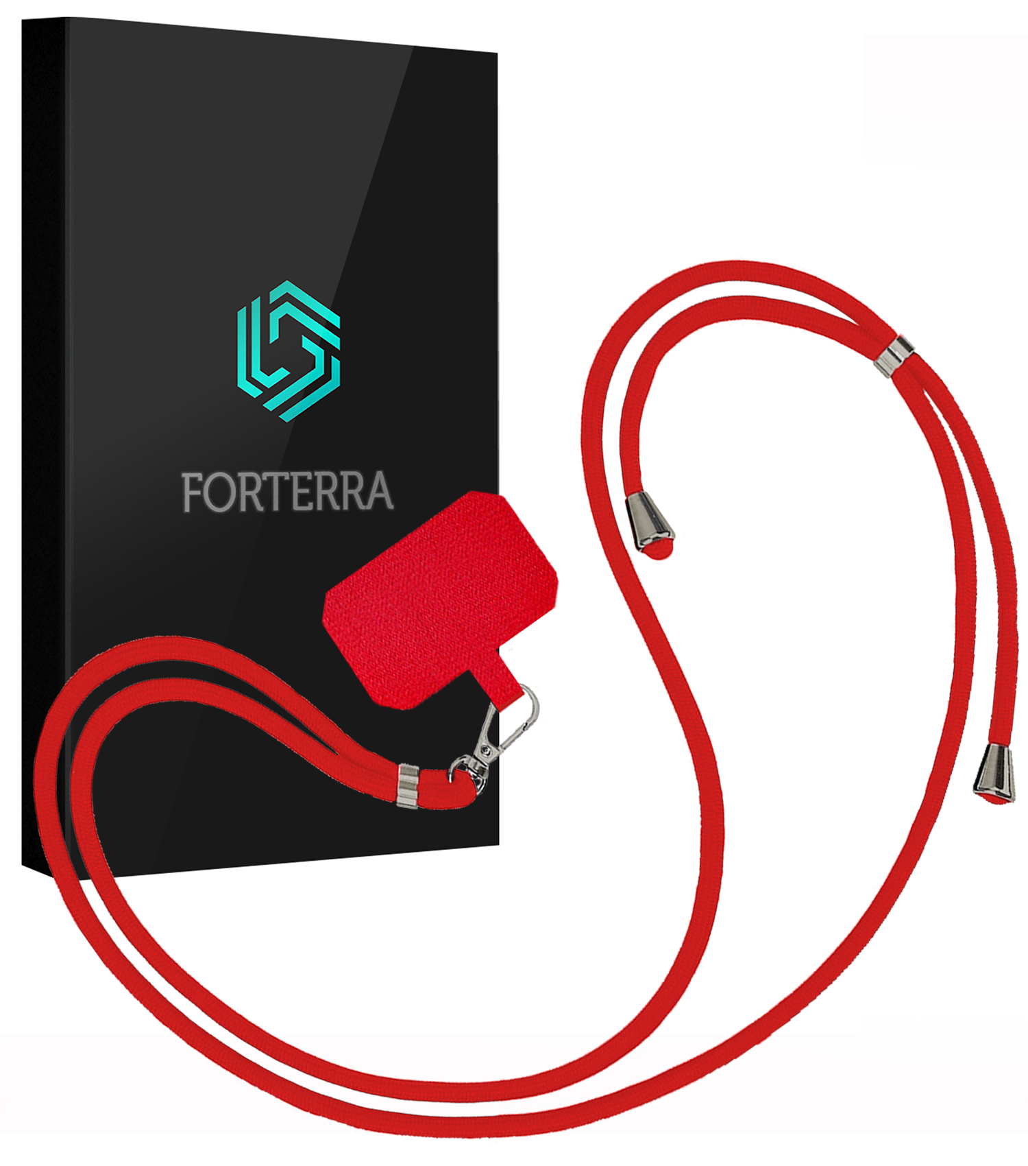 Forterra Telefoonkoord Universeel Telefoonkoorden Verstelbaar Telefoon Koord Telefoonketting - Universeel Telefoonkoord - 150 cm - Rood
