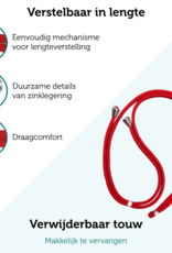 Forterra Telefoonkoord Universeel Telefoonkoorden Verstelbaar Telefoon Koord Telefoonketting - Universeel Telefoonkoord - 150 cm - Rood