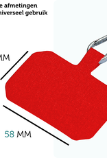 Forterra Telefoonkoord Universeel Telefoonkoorden Verstelbaar Telefoon Koord Telefoonketting - Universeel Telefoonkoord - 150 cm - Rood