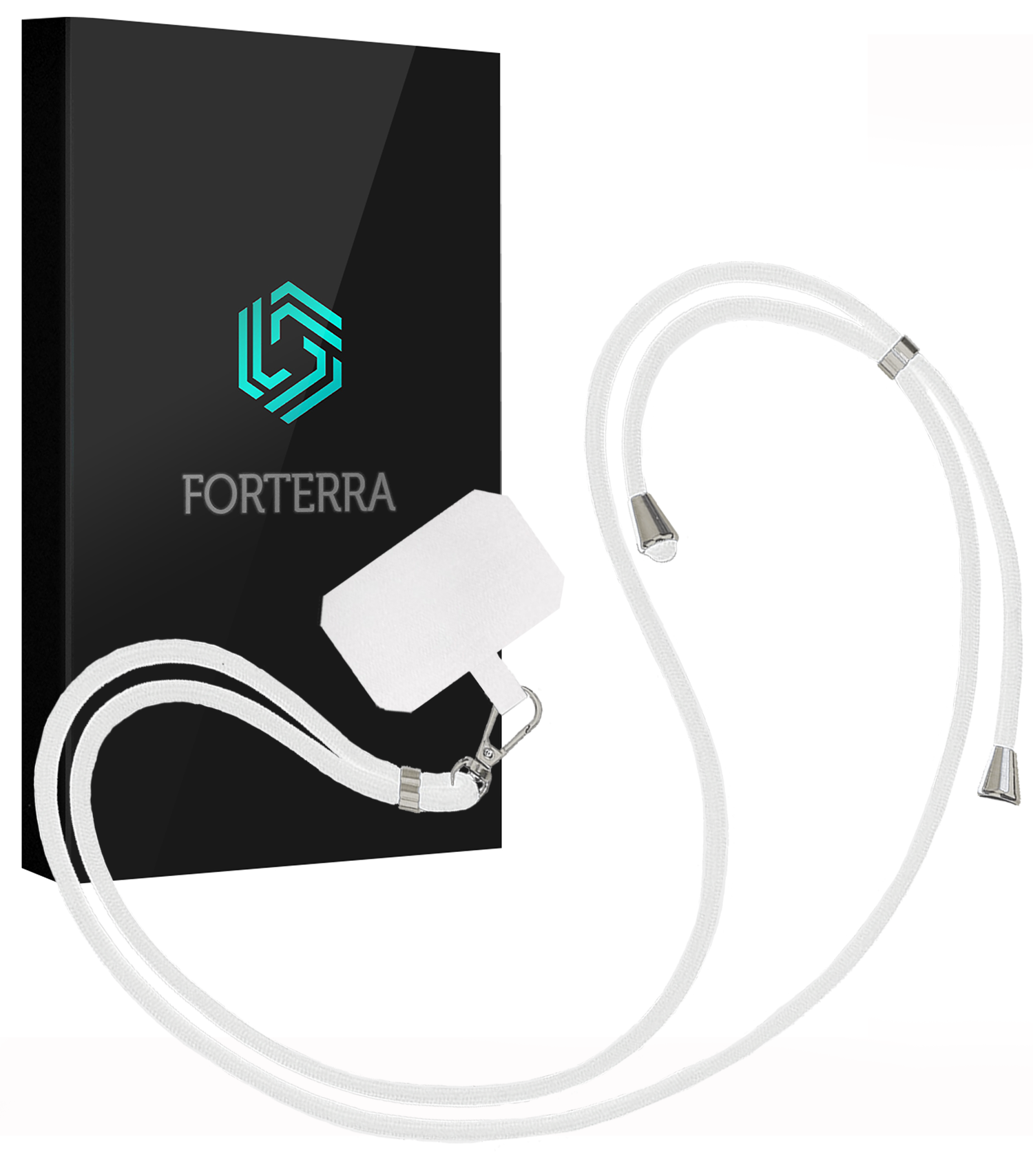 Forterra Telefoonkoord Universeel Telefoonkoorden Verstelbaar Telefoon Koord Telefoonketting - Universeel Telefoonkoord - 150 cm - Wit