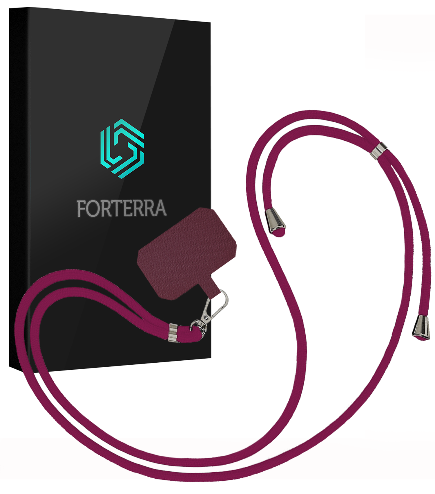 Forterra Telefoonkoord Universeel Telefoonkoorden Verstelbaar Telefoon Koord Telefoonketting - Universeel Telefoonkoord - 150 cm - Donkerrood