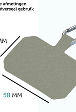 Forterra Telefoonkoord Universeel Telefoonkoorden Verstelbaar Telefoon Koord Telefoonketting - Universeel Telefoonkoord - 150 cm - Lichtgrijs