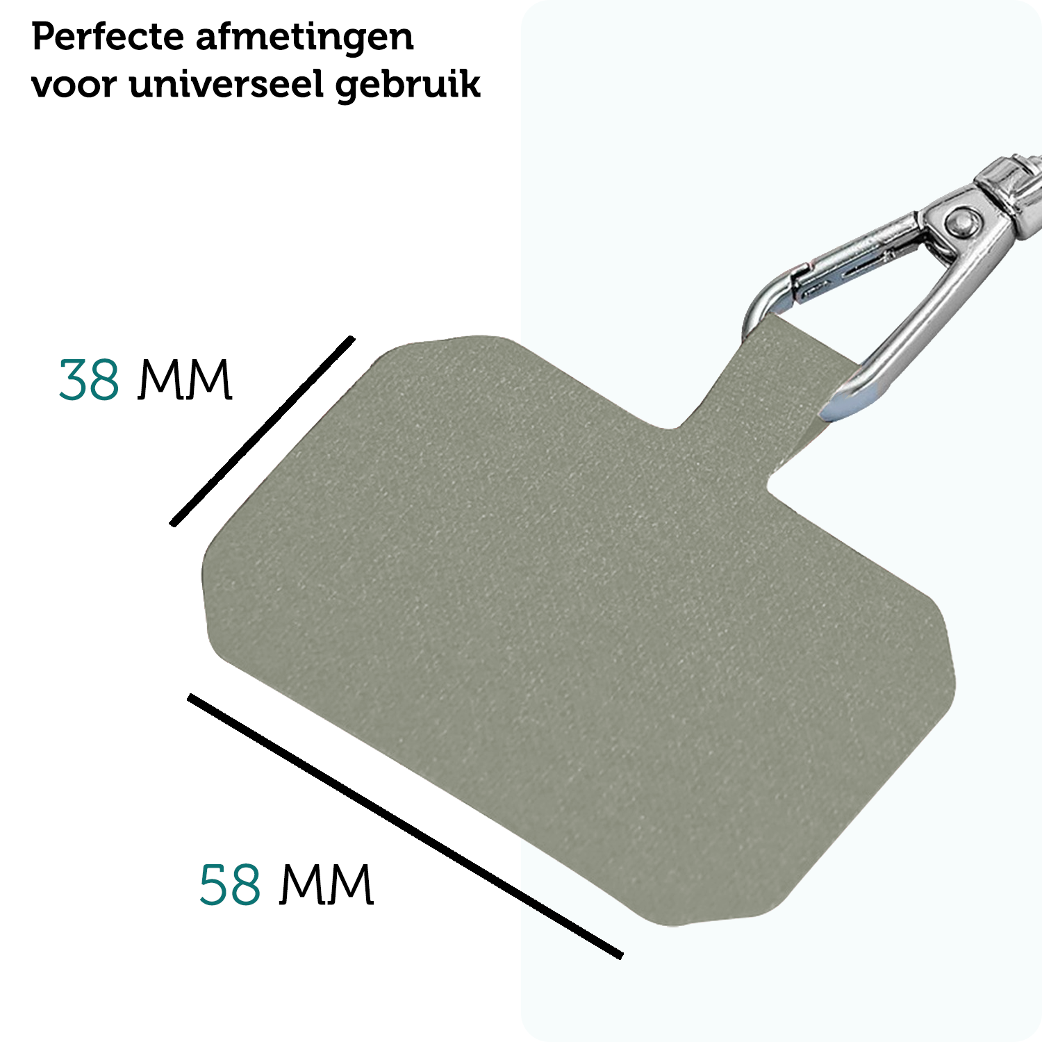 Forterra Telefoonkoord Universeel Telefoonkoorden Verstelbaar Telefoon Koord Telefoonketting - Universeel Telefoonkoord - 150 cm - Lichtgrijs