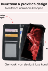 NoXx Hoes Geschikt voor <model> Hoesje Bookcase Hoes 2-in-1 Uitneembaar Cover Hard Case Met 2x Screenprotector - <color>
