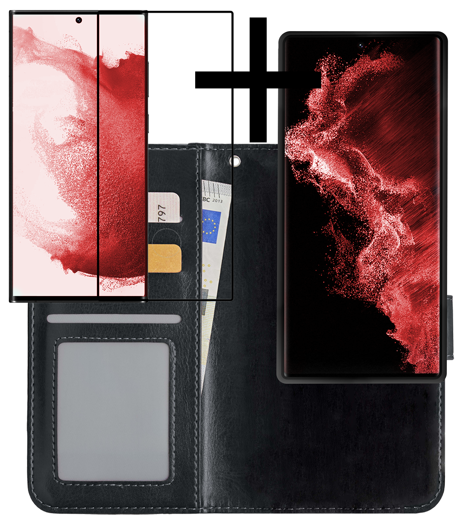 NoXx Hoes Geschikt voor <model> Hoesje Bookcase Hoes 2-in-1 Uitneembaar Cover Hard Case Met Screenprotector - <color>