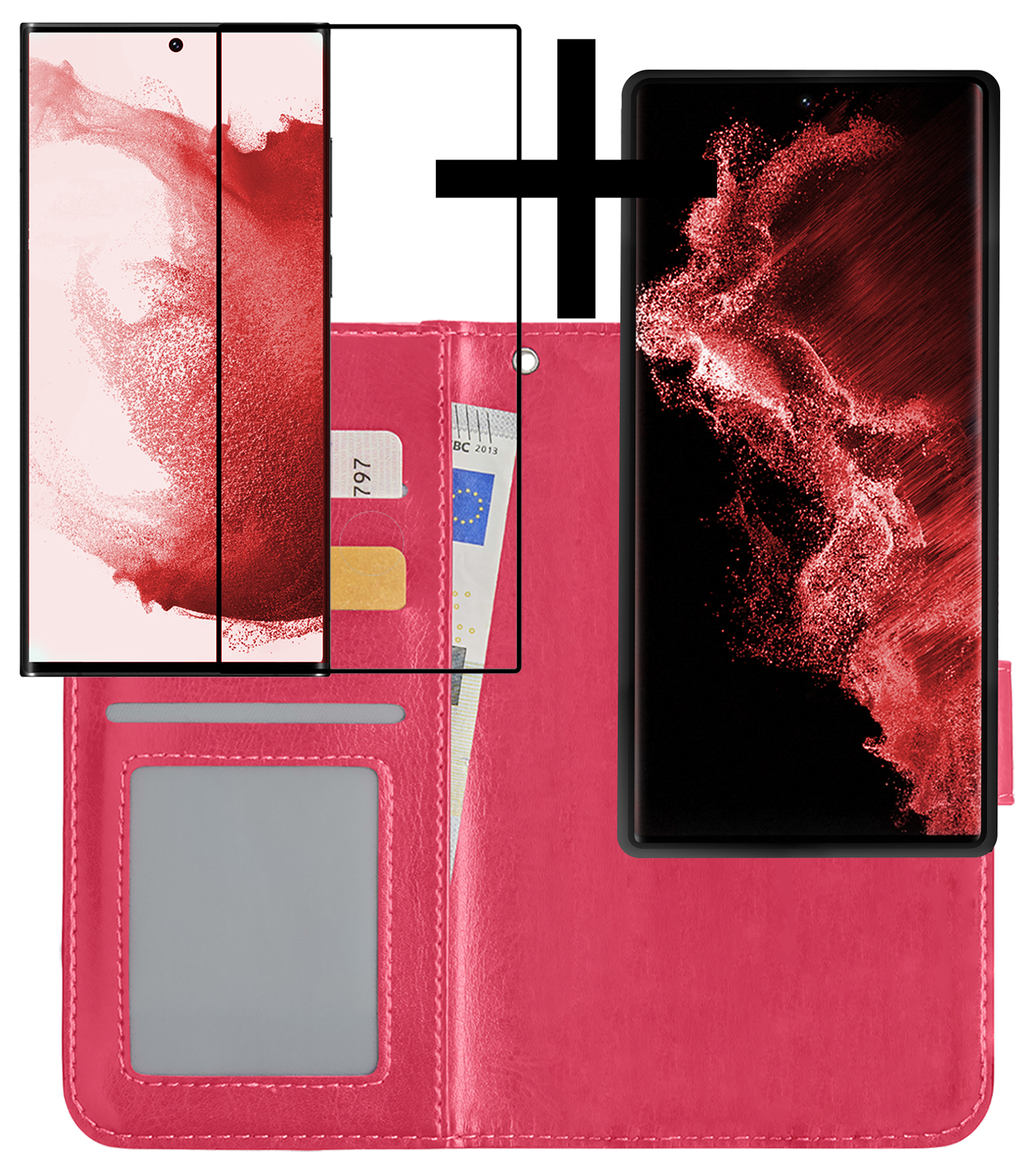 NoXx Hoes Geschikt voor <model> Hoesje Bookcase Hoes 2-in-1 Uitneembaar Cover Hard Case Met Screenprotector - <color>