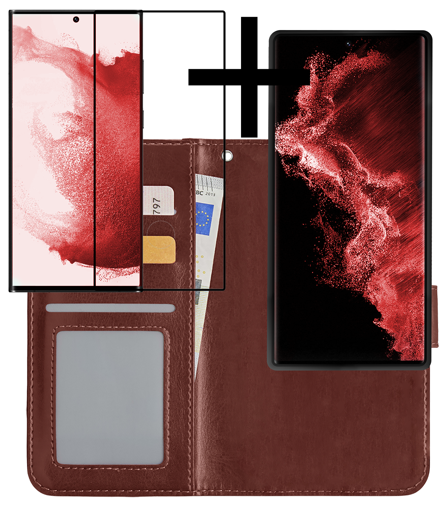 NoXx Hoes Geschikt voor <model> Hoesje Bookcase Hoes 2-in-1 Uitneembaar Cover Hard Case Met Screenprotector - <color>