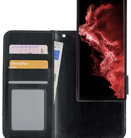 NoXx NoXx Samsung Galaxy S22 Ultra Hoesje Bookcase Uitneembaar - Zwart