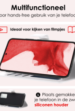 NoXx Hoes Geschikt voor <model> Hoesje Bookcase Hoes 2-in-1 Uitneembaar Cover Hard Case Met 2x Screenprotector - <color>